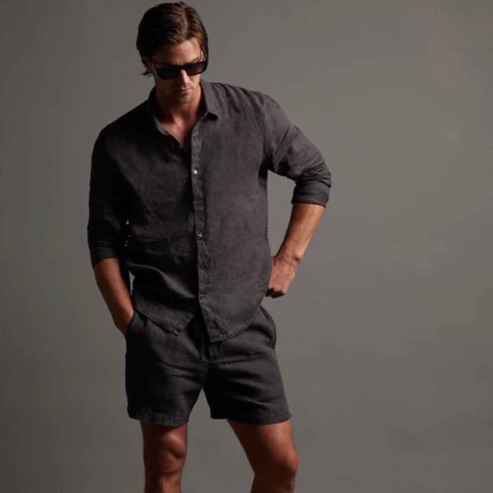 James Peres Men's Long Sleeve Linen Shirt